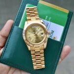Rolex Premium Gold Metal Strap Gold Bezel Watch For Men