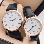 Branded Daniel Wellington White Dial New Leather Belt Couple Watch