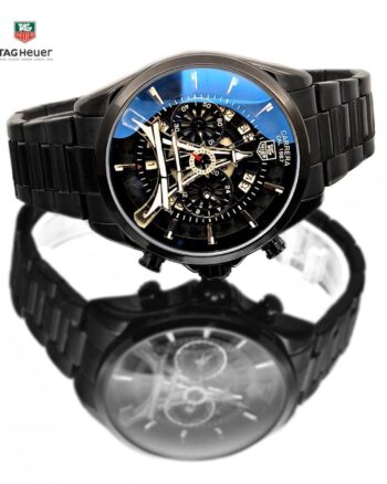Tagheuer Carrera Black Metal Strap Chronograph Men's Watch