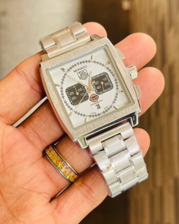 Tag Heuer Monaco Chronometer Watch For Men In Silver