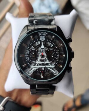 Marvellous Tag Heuer Carrera Black Dial Magnet Belt Men's Watch