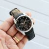 Tissot Silver Bezel Black Strap Automatic Chronograph Men's Watch