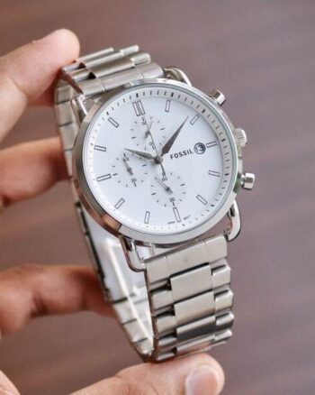 Captive Fossil White Dial Chronograph New Model Men's Watch