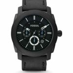 Fossil Machine Chronograph Black Stainless Steel Chain Watch