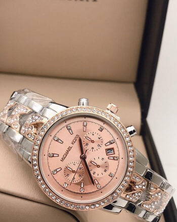 Michael kors Diamond Rose Gold Dial New Metal Belt Women's Watch