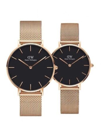 Daniel Wellington Black Dial Couple Watch