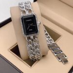 Chanel Swiss Made Silver Chain Strap Watch For Women