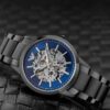 Emporio Armani Automatic Transparent Black Metal Strap Men's Watch