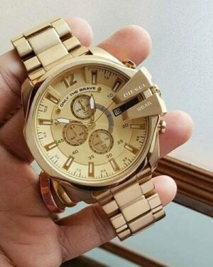 Marvellous Diesel Gold Dial New model Watch For Men