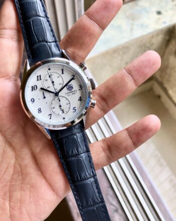 Tagheuer Carrera Cal Chronograph Blue Belt Men's Watch