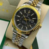 Rolex Black Dial Metal Belt For Men's watch