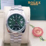 Classic Rolex Green Dial Metal Belt Analog Quartz Movement For Men's watch