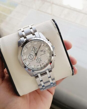 Tissot Silver Metal Strap Swiss Made Chronograph Men's Watch