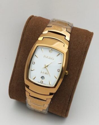 Rado Premium Diamond Gold And White Watch For Men