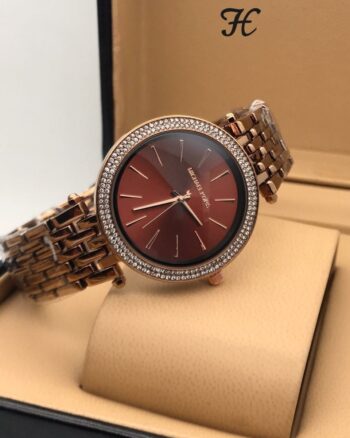 Michael Kors Diamond Metal Strap Watch For Women