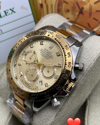 Rolex Full Gold Dial Chronograph For Men's Watch
