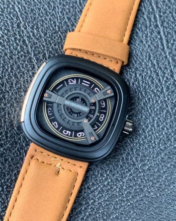 Sevenfriday Black Strap Brown Leather Classic Men's Watch