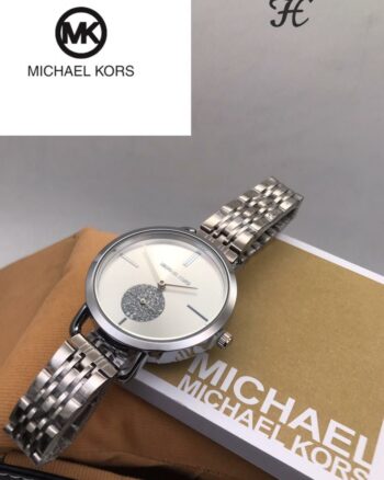 Michael Kors White Dial Diamond Watch For Women