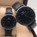 Classic Daniel Wellington Black Dial New Leather Belt Couple Watch