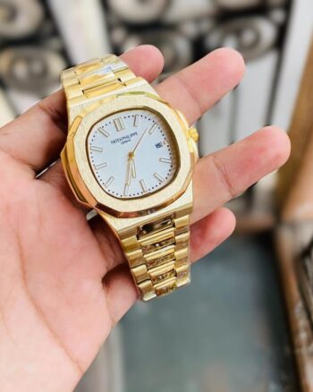 Luxury Patek Philippe White Gold Metal Belt Men's Watch