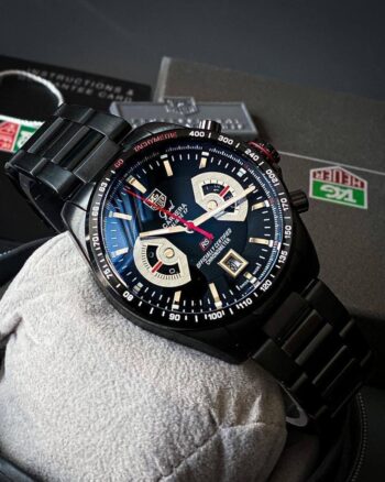 Royal Tag Heuer Diagno Black Chronograph Multi Dial Metal Men's Watch For Gift