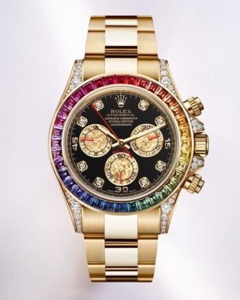 Rolex Watch Rainbow Diamond Gold Metal Mens Watch For Mens RLX-Rainbow