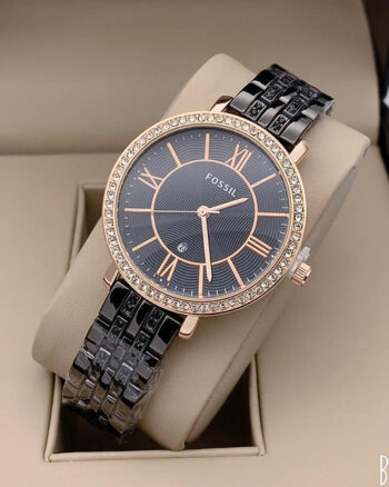 Fossil Black Dial Watch For Women