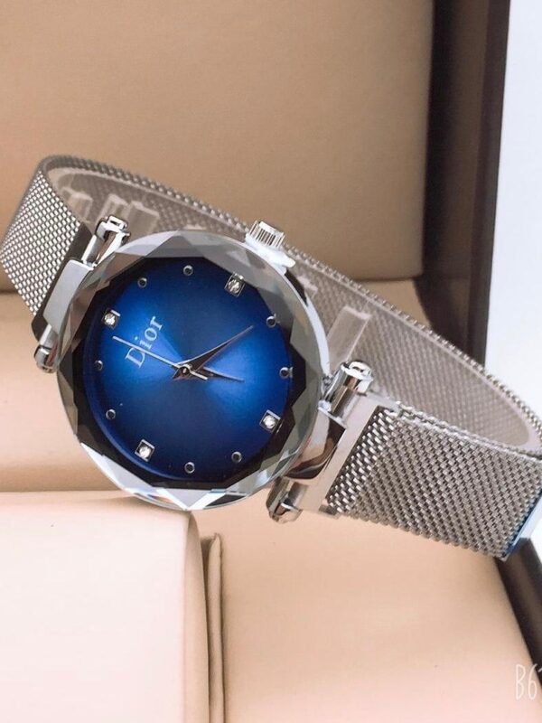 Dior Blue & Silver Dial Metal Belt Women’s Watch