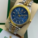 Rolex Blue Dial Metal Belt For Men's watch