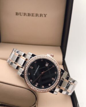 Burberry Analog Quartz Crystal Glass Chain Metal Women's Watch