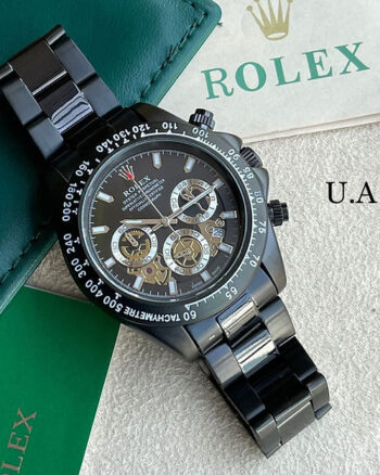 Rolex Day-Date Oyster Full Black Dial Dial For Men's Watch