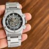 Hublot Grey Metal Belt Chronograph Watch For Men