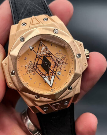 Hublot Yellow & Black Date Working Model For Men's Watch