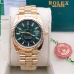 Royal Rolex Green Dial Metal Belt Analog Quartz Movement For Men's watch