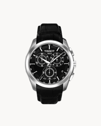 Tissot Multi Functional Chronograph Black Leather Strap Watch For Men
