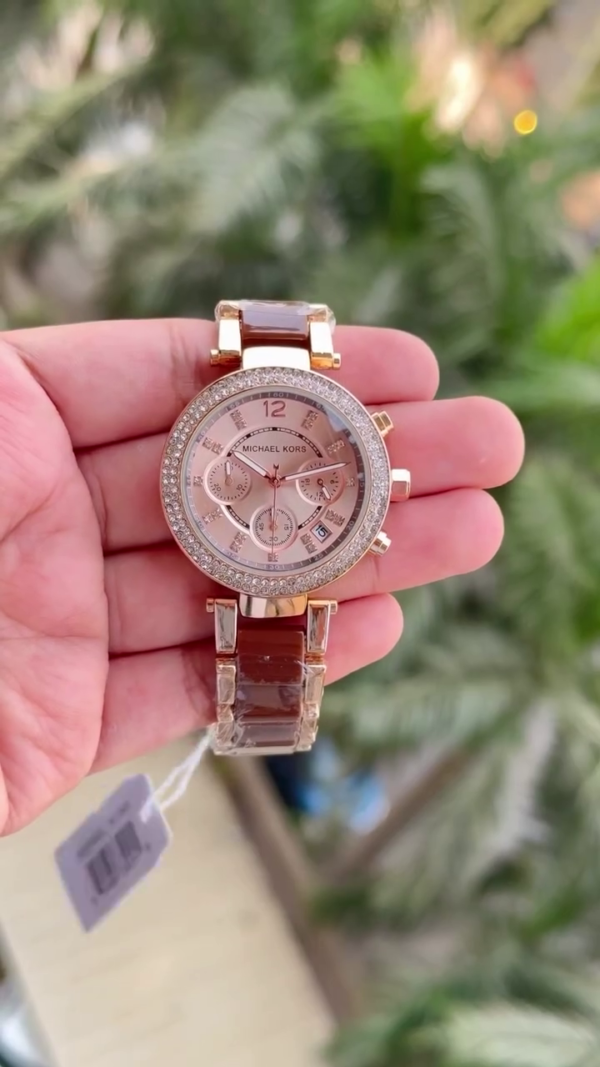 Michael Kors Parker Chronograph Two-Tone Glitz Watch